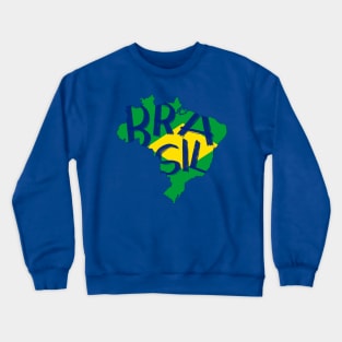 Brazil country typography Crewneck Sweatshirt